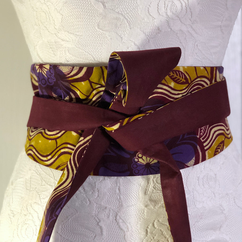 Msichana:Reversible Wrap Belt - maroon solid