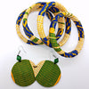 Msichana:Coming Full Circle Set : Earrings + Bangles,Thatch green