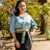 Msichana reversible wrap belt for women, reversible waist cincher, one of a kind handmade using artisan fabric, double-sided w/ African print fabric on one side, solid color on the other, mix and match.  tapering shape for gorgeous waist definition.  Ethical. Fair Trade. Vegan. Washable