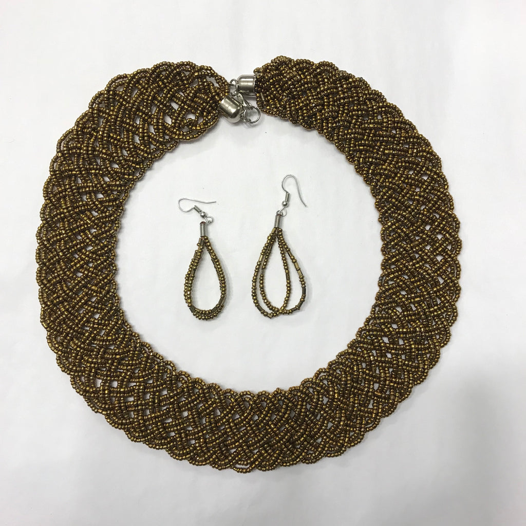 Msichana:Set: earrings + necklace,Golden