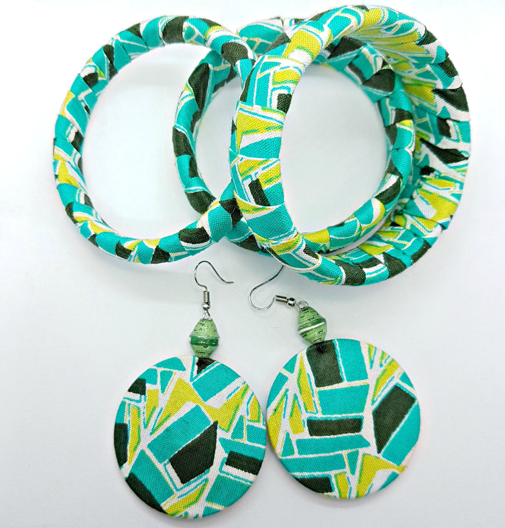 Msichana:Coming Full Circle Set : Earrings + Bangles,Turquoise