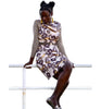 Msichana bourbon dress. A-line, fully-lined, one-of-a-kind African Print Artisan Fabric